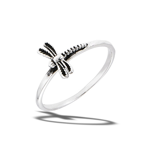 Sterling Silver Petite Dragonfly Ring