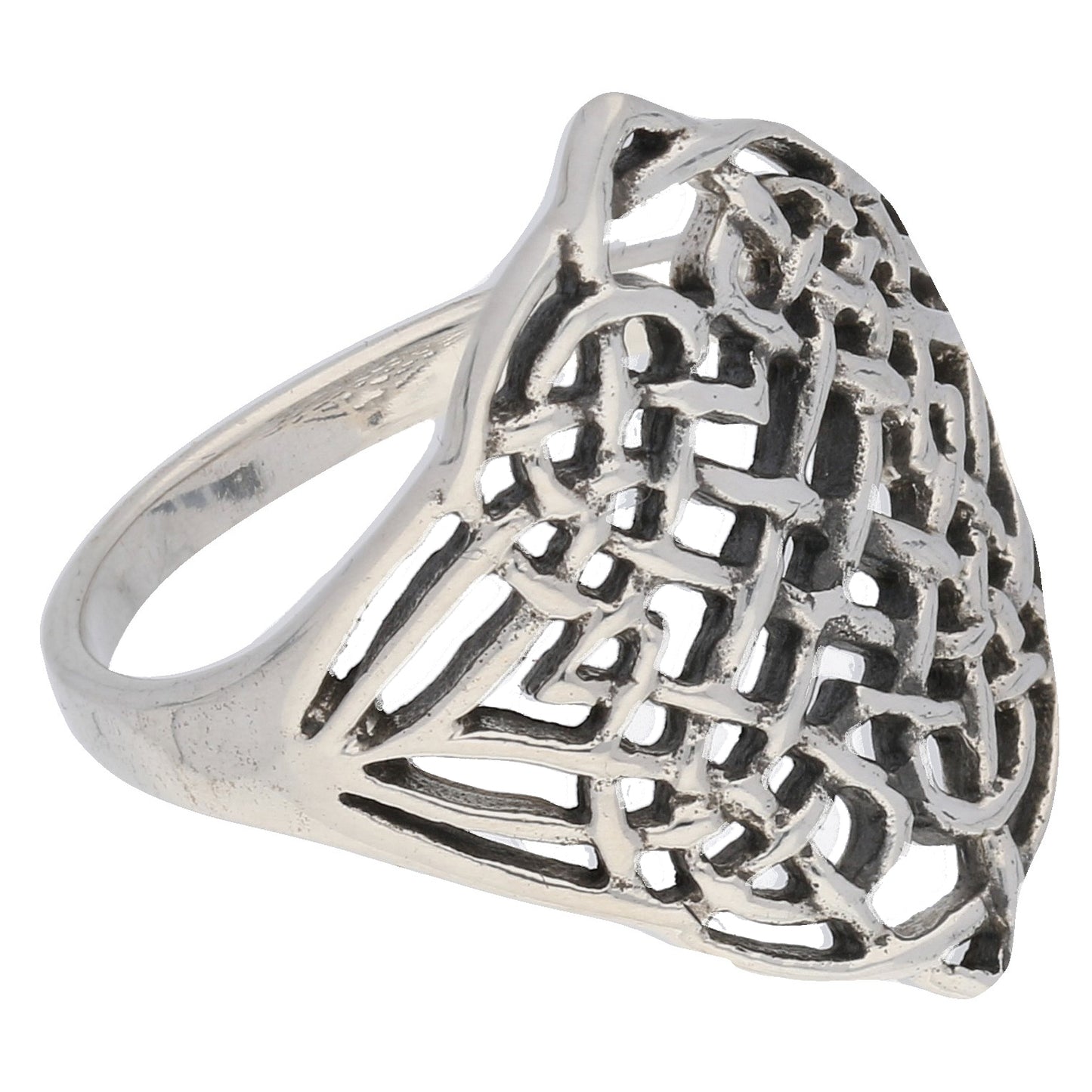 Four Point Celtic Shield Knot Sterling Silver Ring