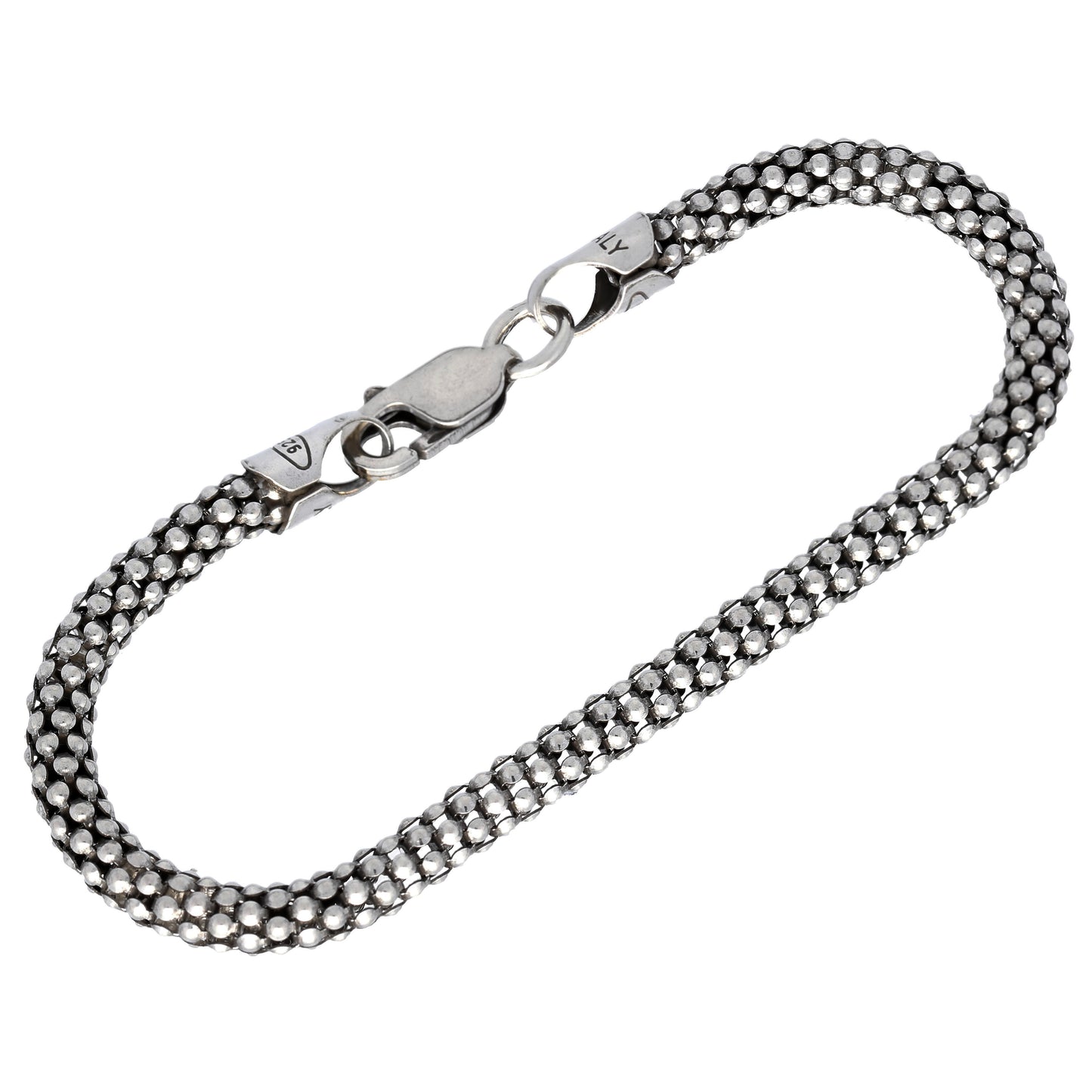 Popcorn Chain, 4.5mm Thick, Antiqued Sterling Silver