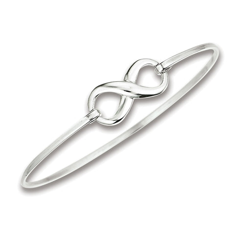 Infinity Knot Sterling Silver Bangle Bracelet
