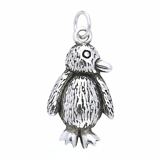 Sterling Silver Petite Penguin Bird Charm