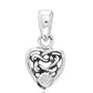 Birthstone Sterling Silver Celtic Trinity Heart Knot Pendant