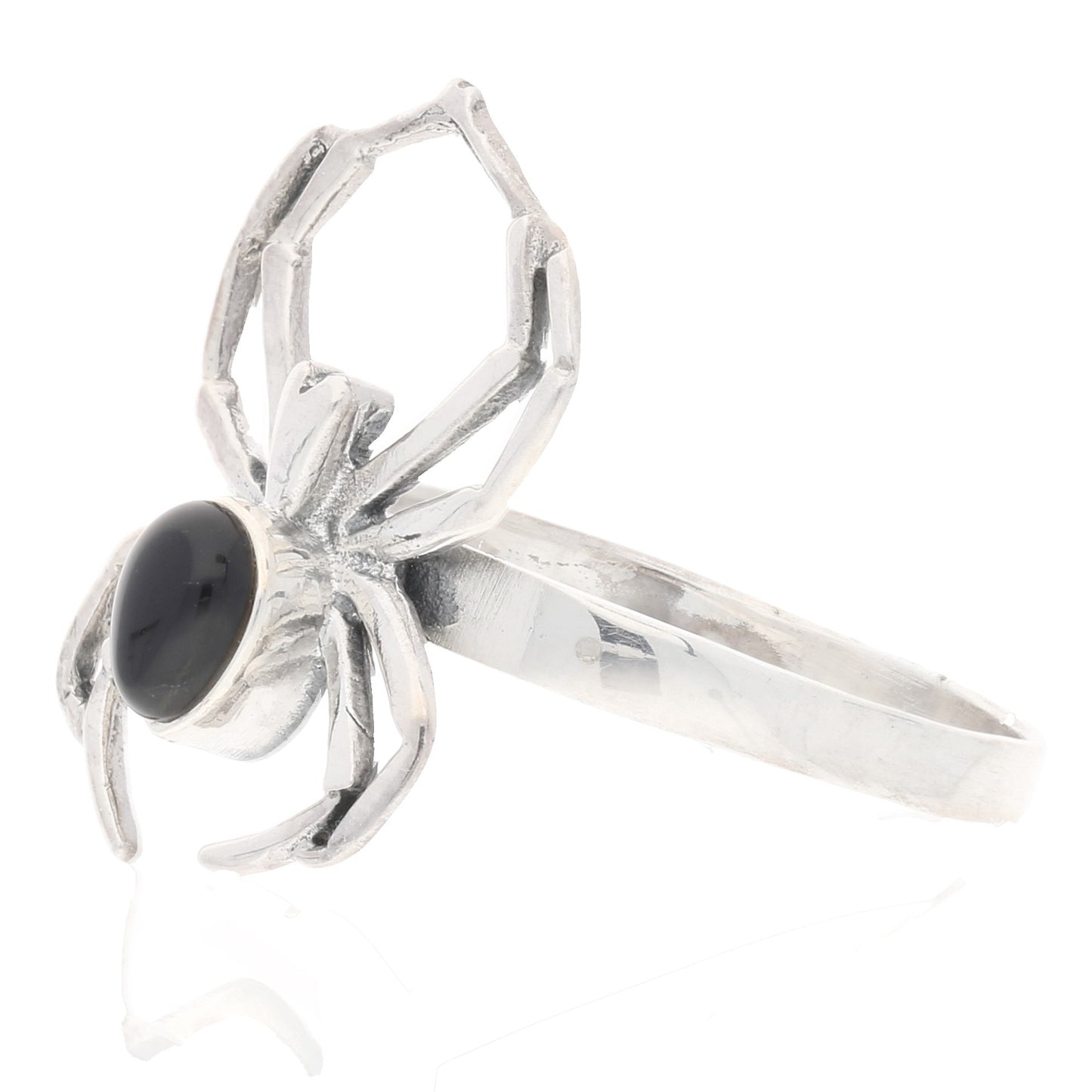 Black Widow Spider Sterling Silver Ring - Silver Insanity
