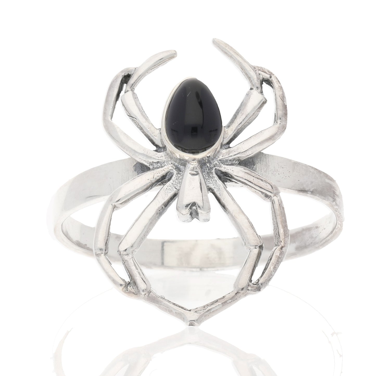 Black Widow Spider Sterling Silver Ring - Silver Insanity