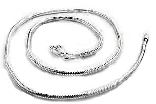 Heavy 3mm Sterling Silver Snake Chain Necklace - Silver Insanity