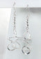 Long Looping Star Twisted Spirals Dangling Sterling Silver Earrings - Silver Insanity