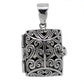 Sterling Silver Aromatherapy Filigree Locket Book Pendant for Essential Oils - Silver Insanity