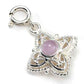 Boxed Sterling Silver Maltese Cross or Star and Cape Amethyst Charm Pendant - Silver Insanity