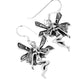 Detailed Sterling Silver Fairy or Faery Princess Pixie Hook Earrings - Silver Insanity