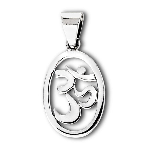 OM Hindu Symbol of the Absolute Sterling Silver Pendant - Silver Insanity