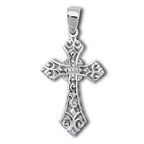 Sterling Silver Celtic Filigree Cross Pendant or Charm - Silver Insanity