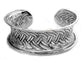 Wide Sterling Silver Braided Celtic Knot Cuff Bracelet - Silver Insanity