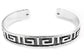 Heavy Solid Sterling Silver Greek Key Pattern Cuff Bracelet - Silver Insanity