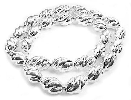 Hollow Twisted Sterling Silver Oval Link 20" Necklace - Silver Insanity