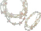 4-Strand Genuine Freshwater Pearl and Rose Quartz Sterling Silver Necklace - Silver Insanity