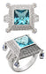Sterling Silver 10mm Square Blue CZ Pyramid Ring Size 6 - Silver Insanity
