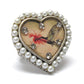 The Hopeful Hummingbird - Animal Art Victorian Cameo Heart Stretch Ring - Silver Insanity