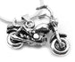 Sterling Silver Moveable Biker MOTORCYCLE Charm Pendant - Silver Insanity