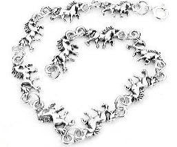 Small Sterling Silver 7" Unicorn Fantasy Horse Charm Bracelet, Children and Adult - Silver Insanity