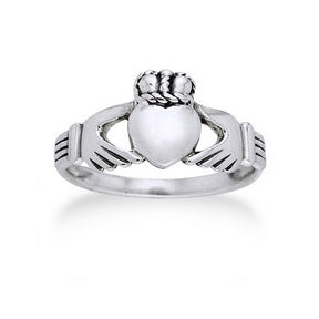 Classic Sterling Silver Celtic Claddagh Wedding Band Ring - Silver Insanity