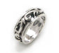 Fidget Sterling Silver Medieval Scroll or Tribal Swirl Band Spin Ring - Silver Insanity