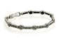 Braided Bar and Knot Marcasite Sterling Silver Bracelet, 7" - Silver Insanity