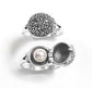 Sterling Silver Marcasite and Hidden Pearl Ring - Silver Insanity