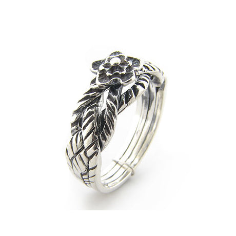 Daisy Sterling Silver Flower Puzzle Ring - Silver Insanity