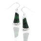 Natural Gemstone Ruby in Zoisite Sterling Silver Dimpled Hook Earrings - Silver Insanity