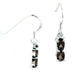 Small Double Stone Smoky Quartz Hook Earrings - Sterling Silver - Silver Insanity