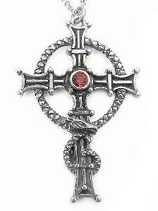 Silver CELTIC Saint St COLUMBA's Cross Pendant Necklace - Silver Insanity