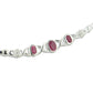 Sterling Silver Genuine Ruby Prom Bridal Omega Necklace - Silver Insanity