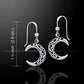 Sterling Silver Celtic Knot Crescent Moon Earrings - Silver Insanity