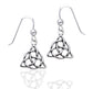 Celtic Triquetra Knot Triangle Sterling Silver Earrings - Silver Insanity