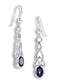 Sterling Silver Celtic Knot and Genuine Violet Blue Iolite Hook Earrings - Silver Insanity