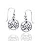 The Druid's Amulet - Triquetra Celtic Knot and Pentacle Sterling Silver Earrings - Silver Insanity