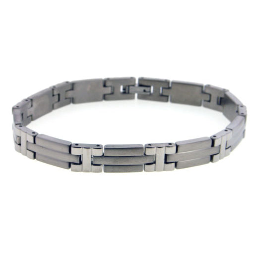 Narrow Men's Scorpion Titanium Metal Jewelry Bracelet, 8" Long - Silver Insanity