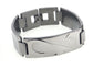 Wide Mens Rugged Stingray Titanium Metal Jewelry Link Bracelet, 7.5" - Silver Insanity