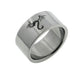 10mm Wide Mens Titanium Winged Dragon Band Ring - Silver Insanity