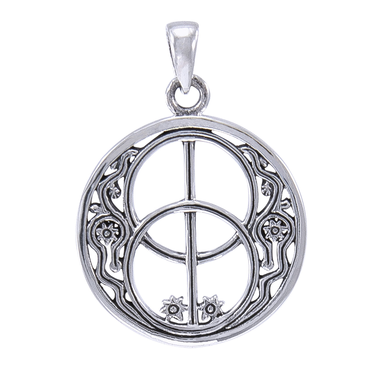 Sacred Chalice Well Symbol of Avalon in Glastonbury Sterling Silver Pendant - Silver Insanity