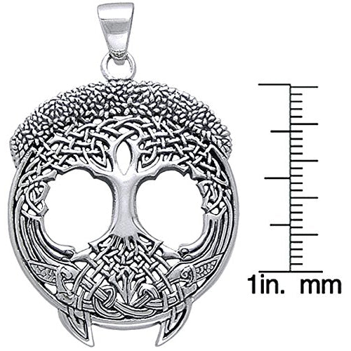 Solstice Tree of Life Celtic Knot Branches and Roots Sterling Silver Pendant - Silver Insanity