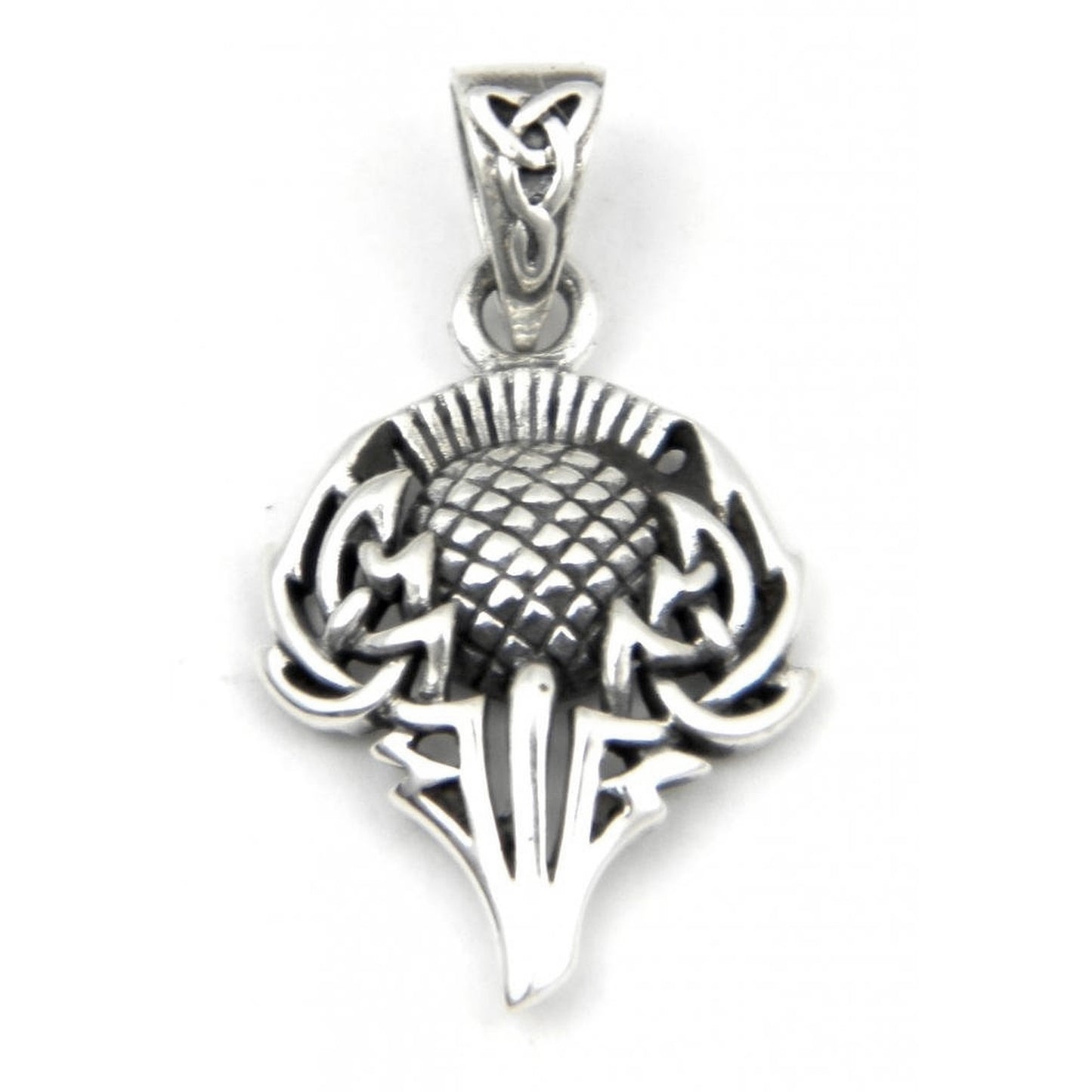 Celtic Spirit of Alba Thistle Sterling Silver Pendant - Silver Insanity