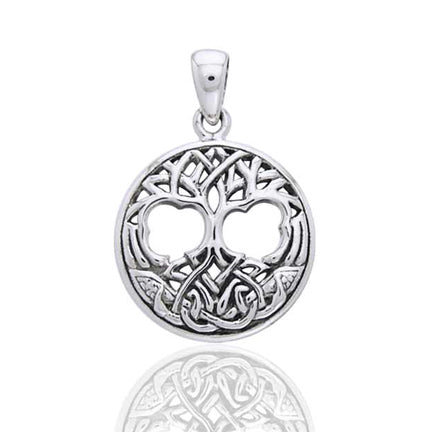 United Worlds - Tree of Life Celtic Knot Symbol Sterling Silver Pendant - Silver Insanity