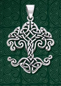 Large Celtic Knot Tree of Life Sterling Silver Pendant 18" Chain Necklace - Silver Insanity