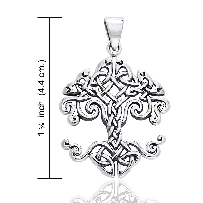 Large Celtic Knot Tree of Life Sterling Silver Pendant 18" Chain Necklace - Silver Insanity