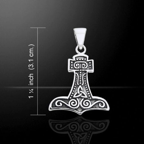 Nordic Viking God Thor's Hammer Sterling Silver Pendant - Silver Insanity