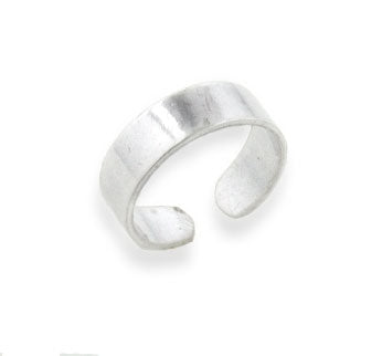 Sterling Silver Smooth Classic Plain Band Toe Ring - Silver Insanity