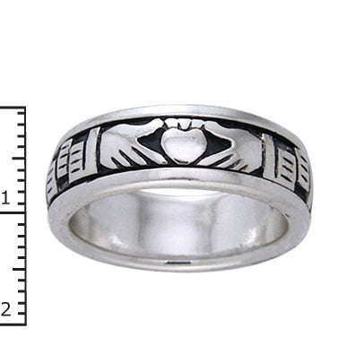 Sterling Silver Celtic Claddagh Irish Wedding Band Spin Ring - Silver Insanity