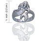 Sterling Silver Wrapped Sea Nymph Mermaid Ring - Silver Insanity