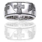 Sterling Silver Celtic Knot Cross Meditation Spin Band Ring - Silver Insanity
